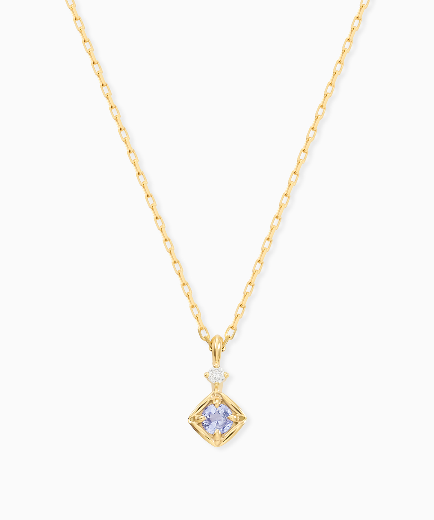 K10YG タンザナイト・ダイヤモンド ネックレス