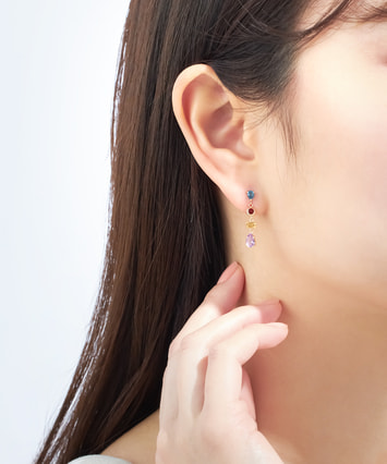 フェスタリア　K10YG ガーネット・アメシスト ピアス K10YG ガーネット・アメシスト ピアス|festaria Online Shop