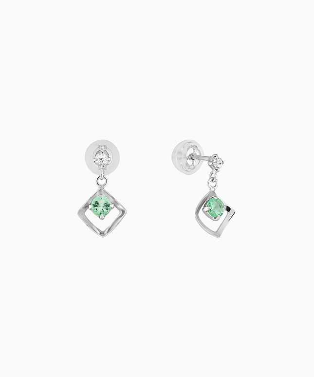 K10WG エメラルド・サファイア ピアス