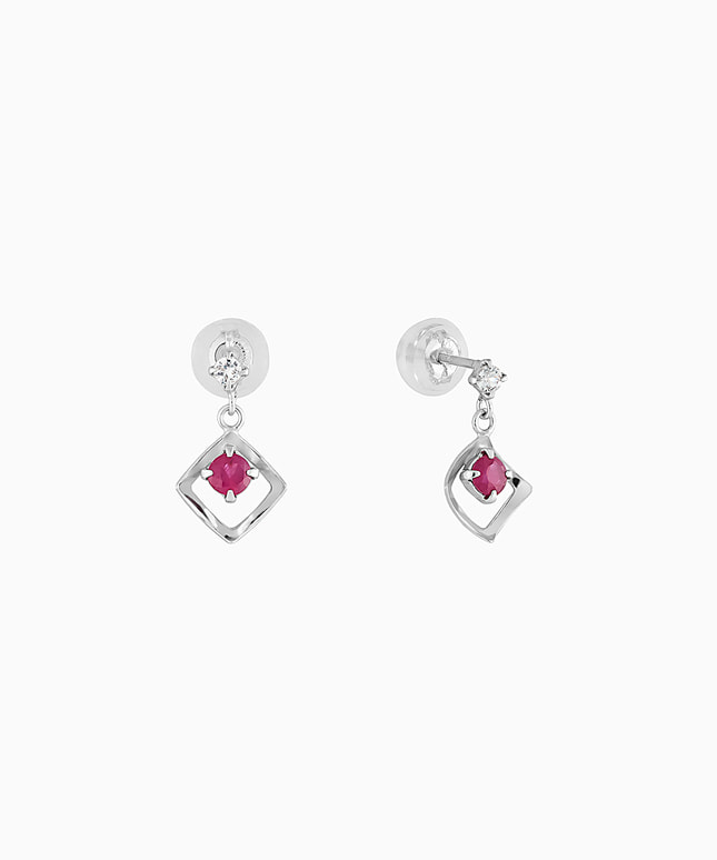 K10YG ルビー ピアス|festaria Online Shop(フェスタリア