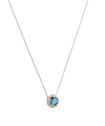 ✨*️様 新品❣️K14WG ブルートパーズ＆ダイヤモンド0.28ct