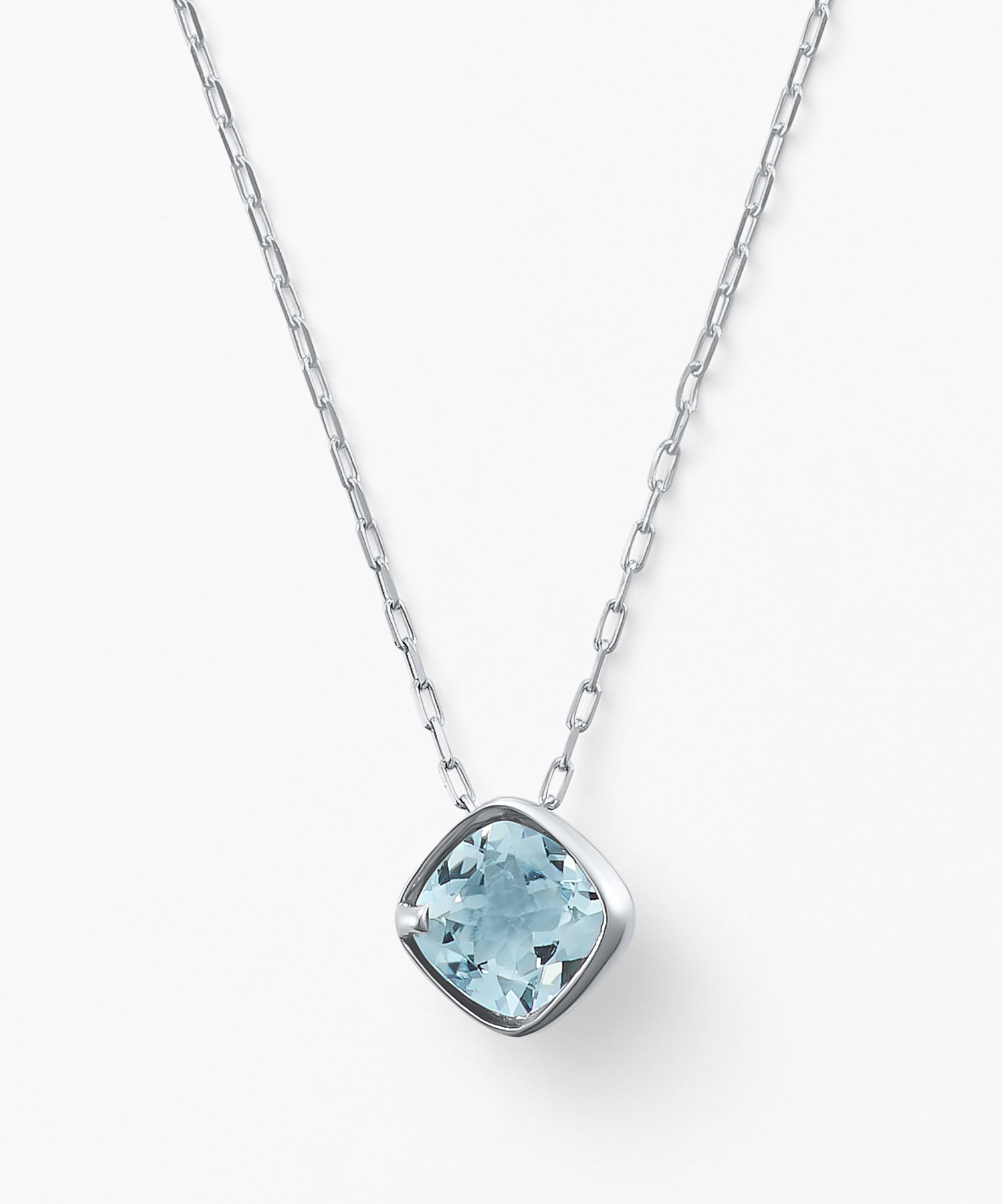 Pt950/850 アクアマリン ネックレス