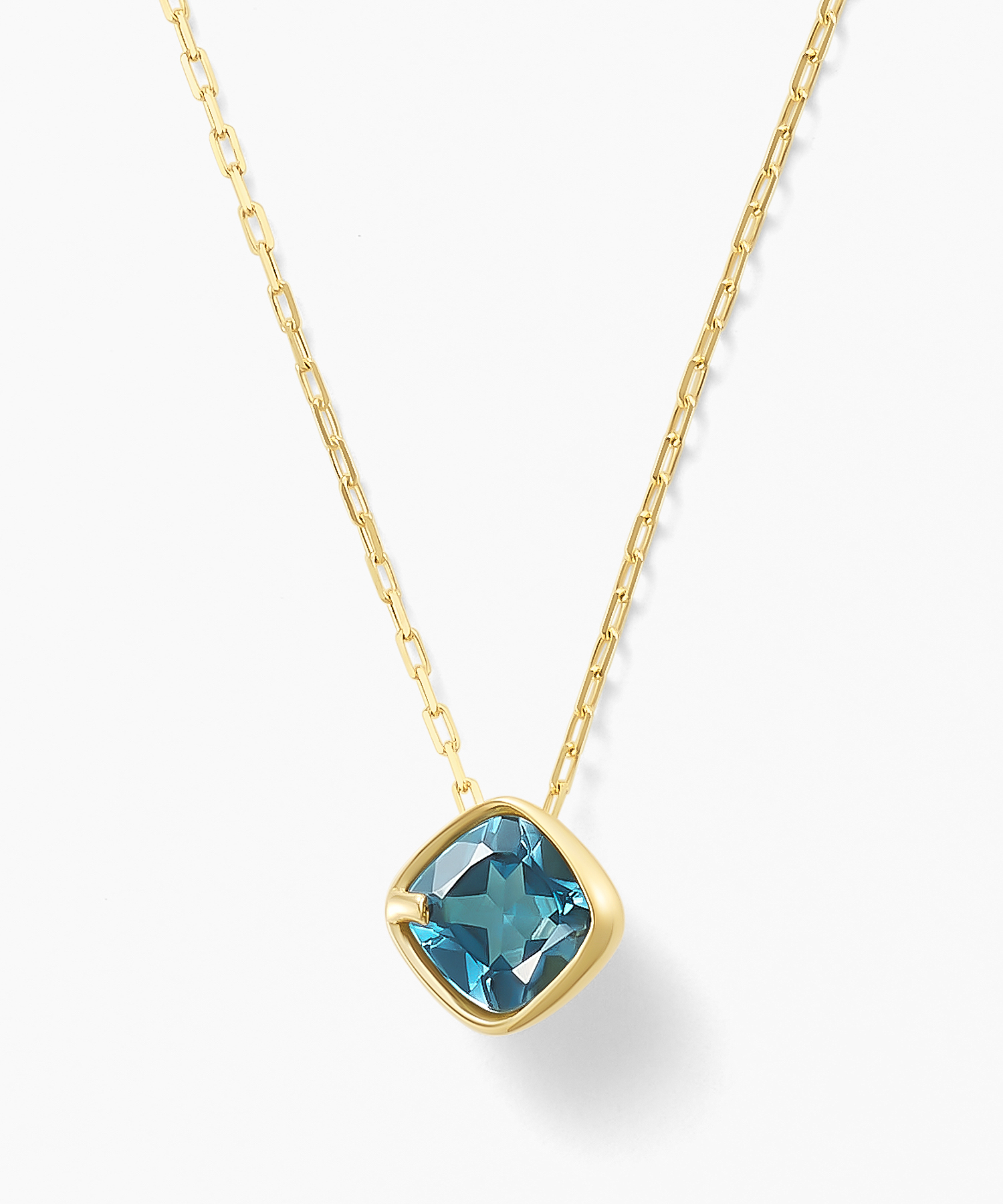 K18YG ブルートパーズ ネックレス