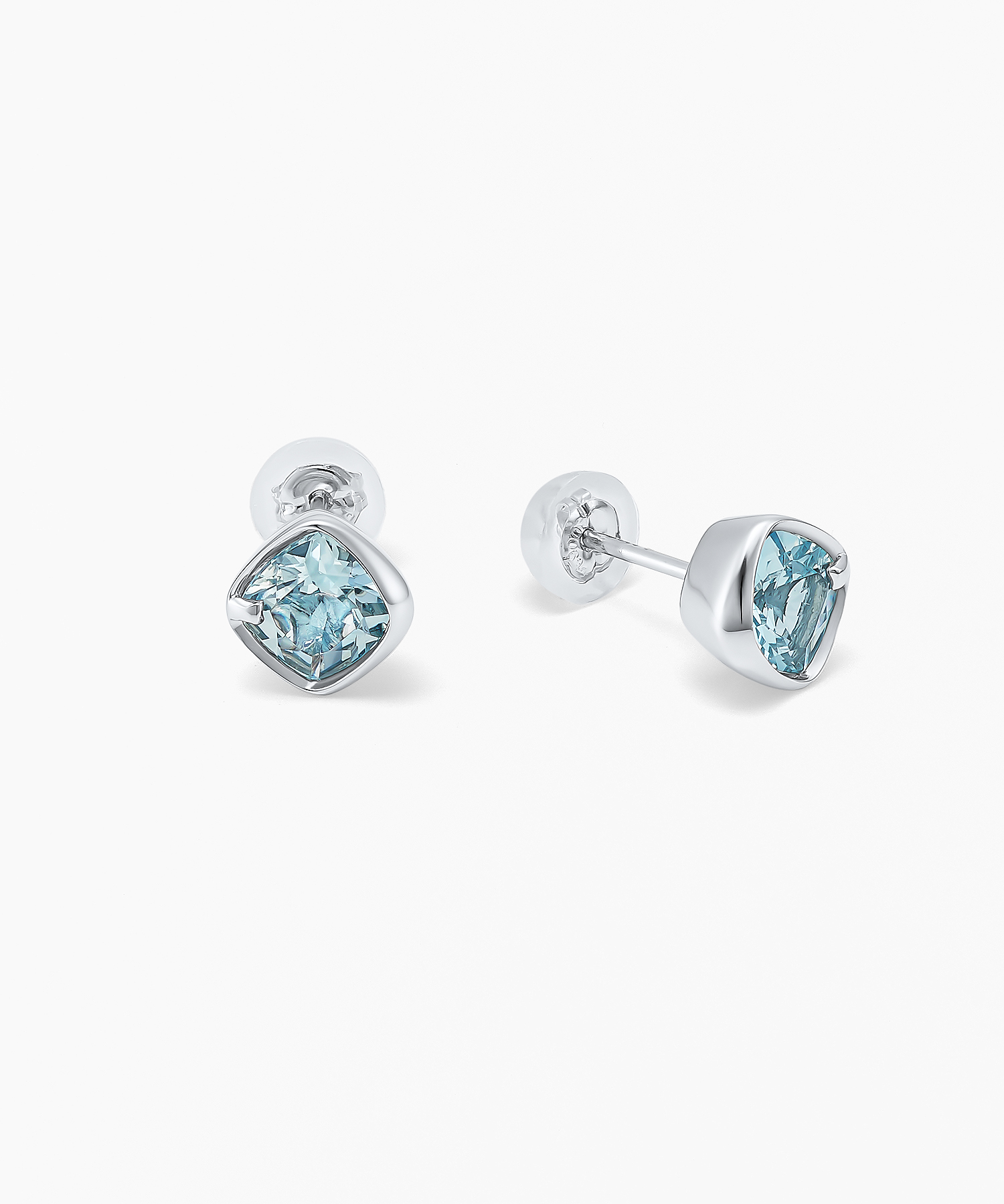 Pt950 アクアマリン ピアス