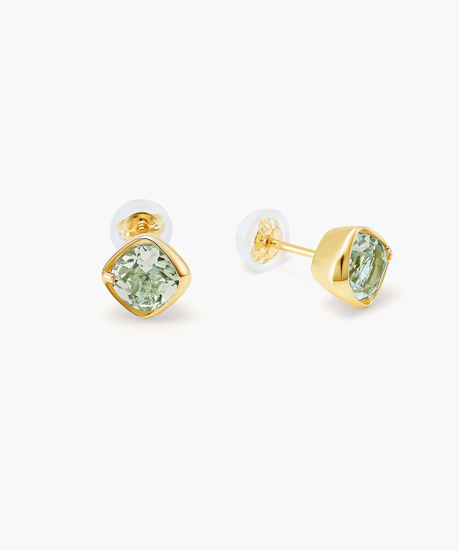 \tK18YG グリーンアメシスト ピアス