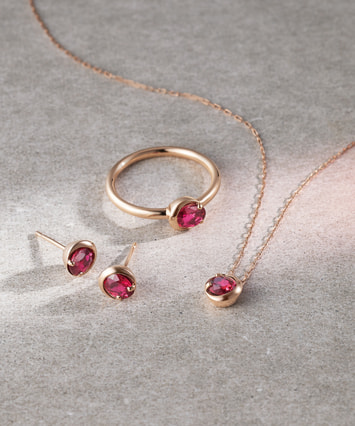 K18PG ロードライトガーネット ピアス|festaria Online Shop