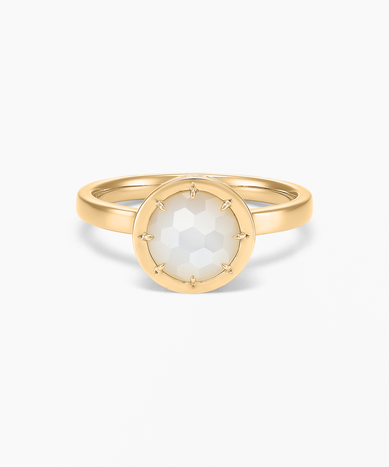 K14YG シェル ダイヤモンド リング