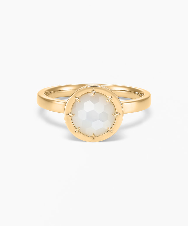 K14YG シェル ダイヤモンド リング