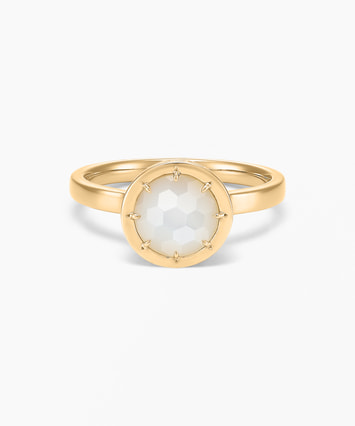 K14YG シェル ダイヤモンド リング