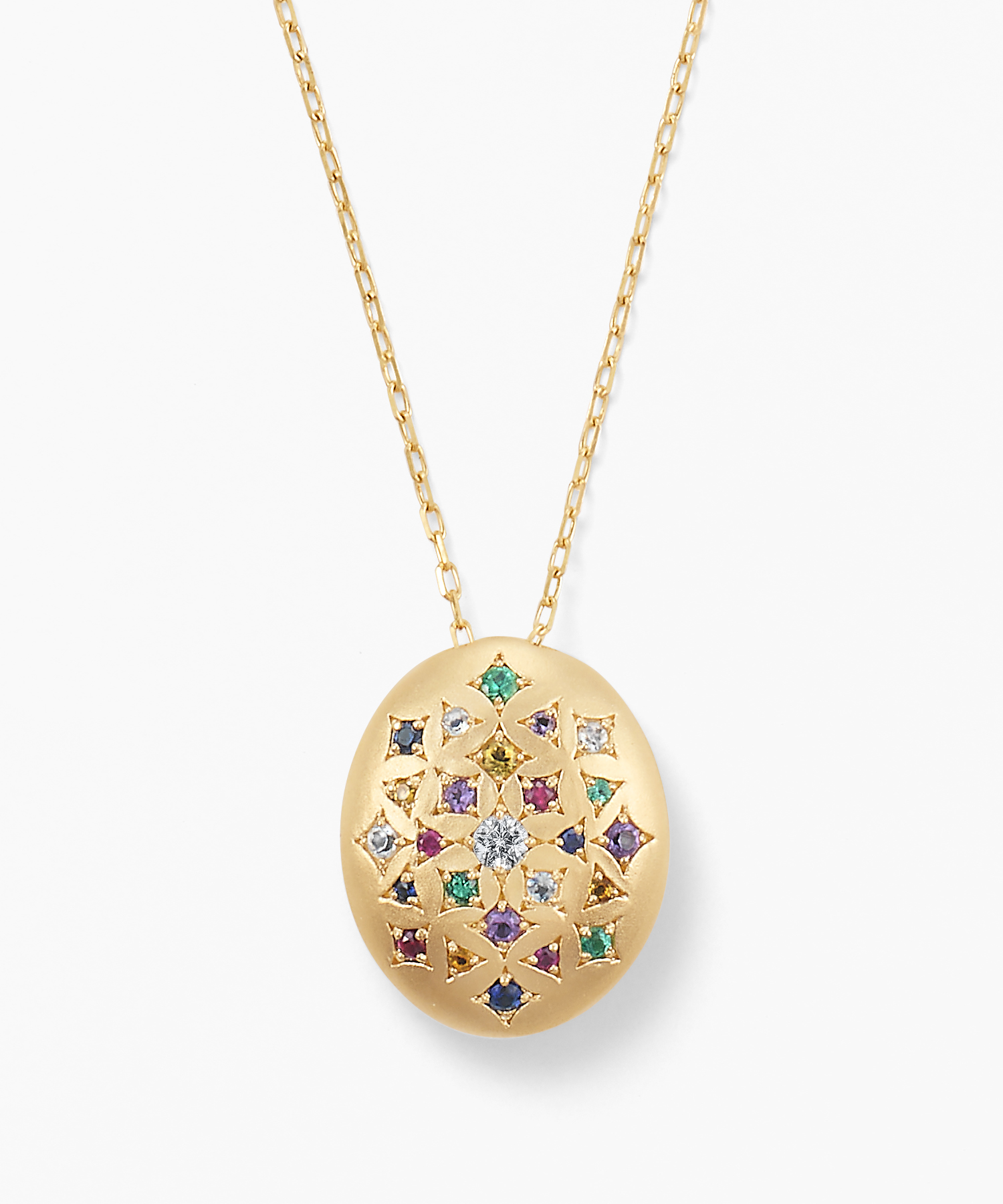 K14YG/K18YG マルチカラー ネックレス＜ “Wish upon a star®” カード＞