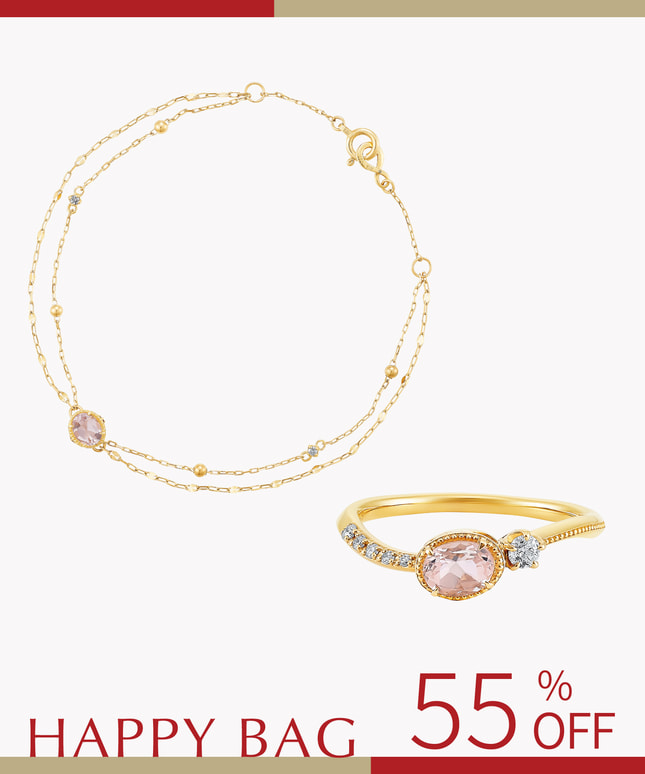 【2026 Happy Bag】K18YG ダイヤモンド ネックレス・ブレスレット セット＜ “Wish upon a star®” カード＞