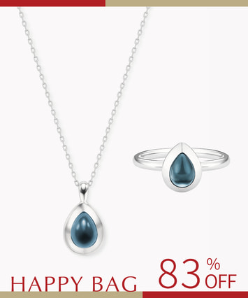【2026 Happy Bag】SV925 ブルートパーズ ネックレス・リング セット