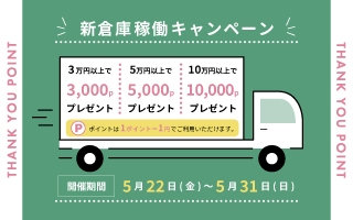 発送遅延のお詫びを込めて｜最大10,000ptプレゼント